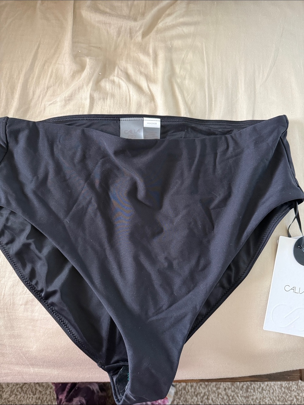 CALIA by Carrie Underwood Black High-Waist Swim Bottom